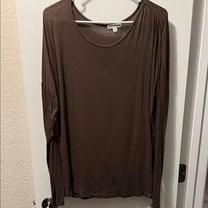 Zenana Outfitters Chocolate Long Sleeve Tee